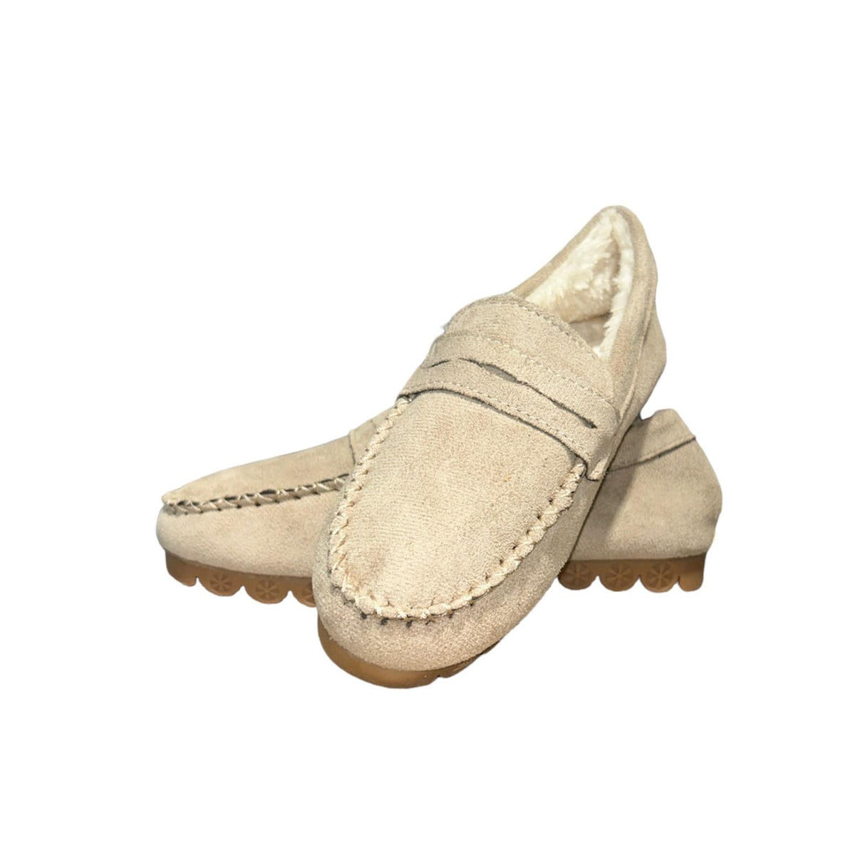 Alina's Exclusives Youth Winter Loafers Beige