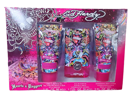 Ed Hardy Hearts & Daggers Gift Set Eau De Parfum