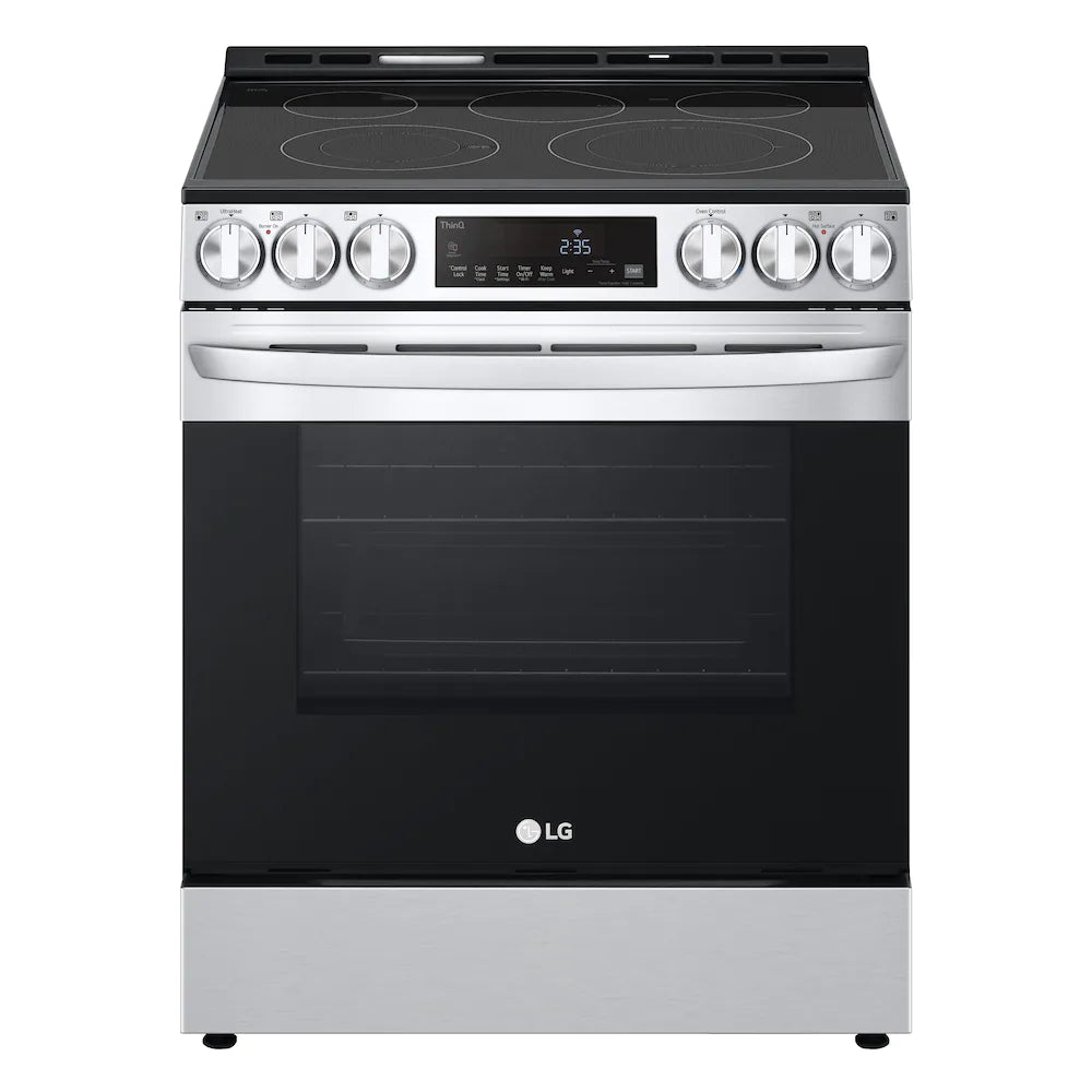 LG 6.3 cu ft. Smart Wi-Fi Fan Convection Electric Slide-in Range with Easy Clean in Stainless Steel