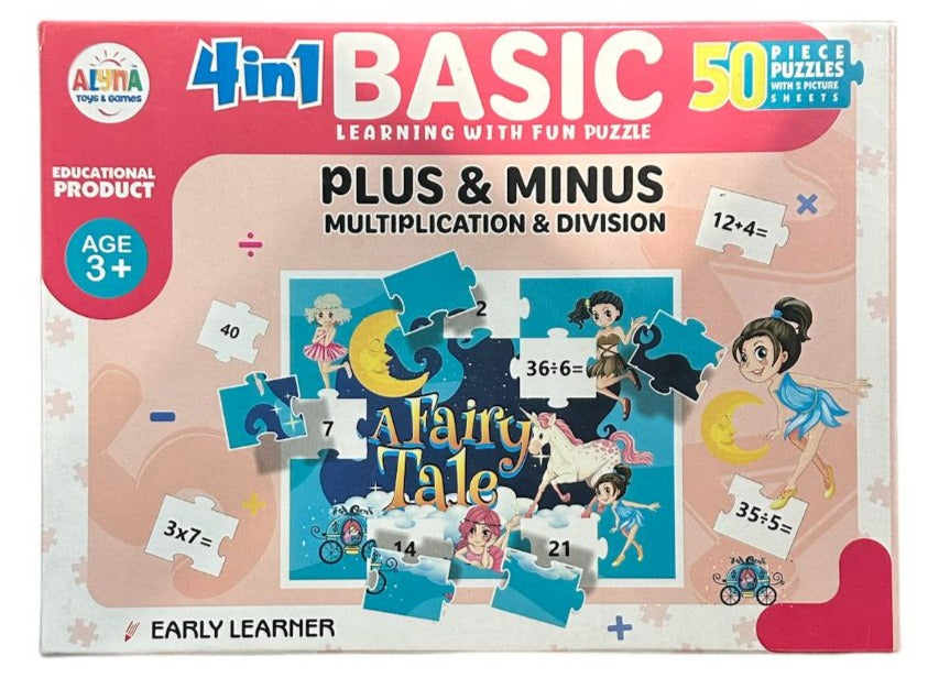 Alyna Toys & Games 4 in 1 Basic Learning with the fun Puzzle - AGSWHOLESALE