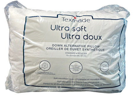 Texmade Ultra Soft Pillow Std (2pk) - AGSWHOLESALE